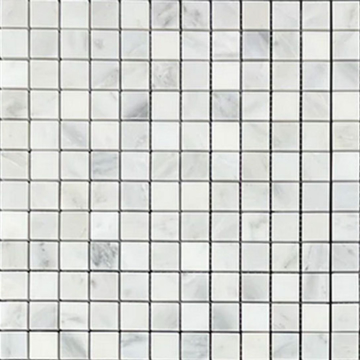 Picture of Elon Tile & Stone - 1 x 1 Square Mosaics Pearl White Honed