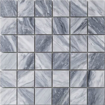 Picture of Elon Tile & Stone - 2 x 2 Square Mosaics Bardiglio Nuvolato Honed