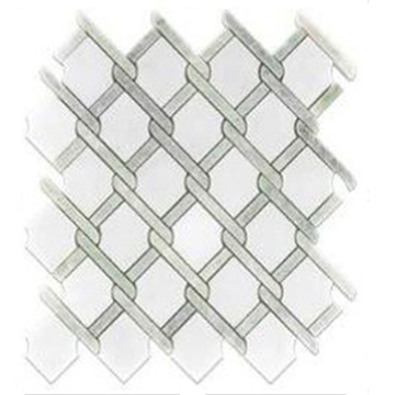 Picture of Elon Tile & Stone - Argyle Mosaics White Absolute Ming Green