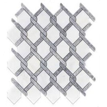 Picture of Elon Tile & Stone - Argyle Mosaics Pearl White Pacific Gray
