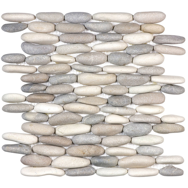 Picture of Anatolia Tile & Stone - Bliss Zen Natural Stacked Pebble Stone Mosaic Harmony Warm Blend