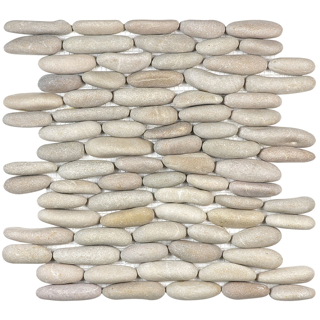 Picture of Anatolia Tile & Stone - Bliss Zen Natural Stacked Pebble Stone Mosaic Driftwood Tan