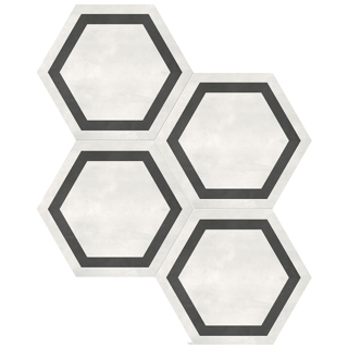 Picture of Anatolia Tile & Stone - Form Hexagon Frame Ivory