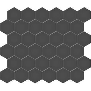 Picture of Anatolia Tile & Stone - Soho 2 Inch Hexagon Mosaic Retro Black