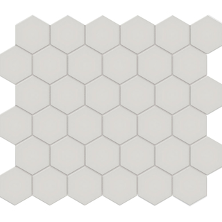 Picture of Anatolia Tile & Stone - Soho 2 Inch Hexagon Mosaic Halo Grey Unglazed