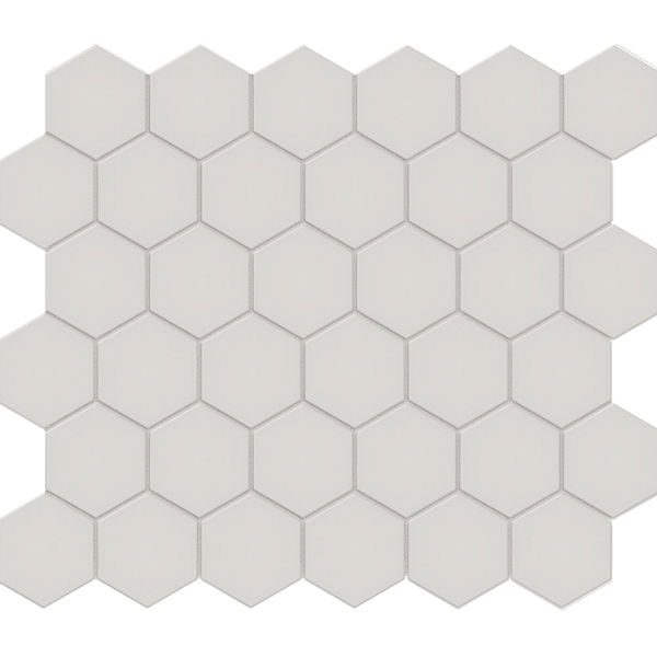 Picture of Anatolia Tile & Stone - Soho 2 Inch Hexagon Mosaic Halo Grey Unglazed