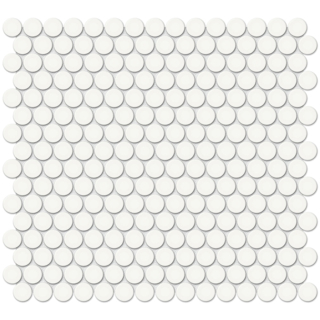 Picture of Anatolia Tile & Stone - Soho Penny Round Mosaic Canvas White Matte