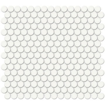 Picture of Anatolia Tile & Stone - Soho Penny Round Mosaic Canvas White Matte