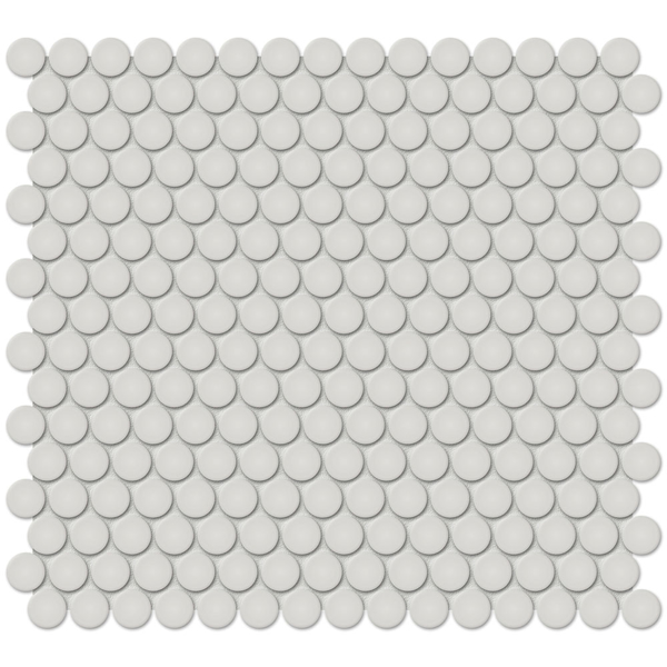 Picture of Anatolia Tile & Stone - Soho Penny Round Mosaic Halo Grey Matte