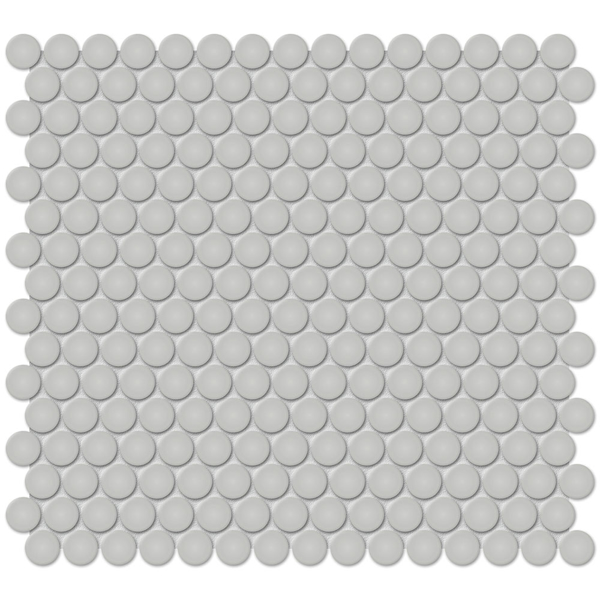 Picture of Anatolia Tile & Stone - Soho Penny Round Mosaic Loft Grey Matte
