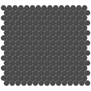 Picture of Anatolia Tile & Stone - Soho Penny Round Mosaic Retro Black Matte