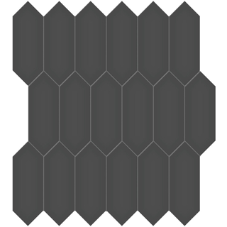 Picture of Anatolia Tile & Stone - Soho Picket Mosaic Retro Black