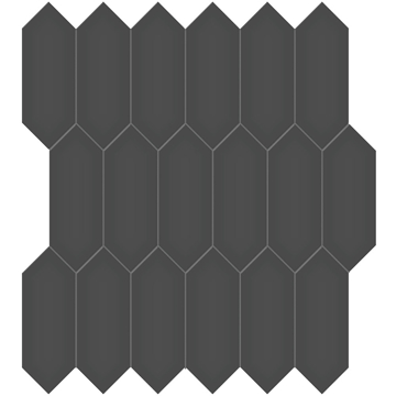 Picture of Anatolia Tile & Stone - Soho Picket Mosaic Retro Black