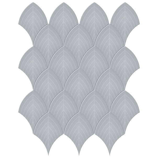 Picture of Anatolia Tile & Stone - Soho Scallop Mosaic Cloud Blue