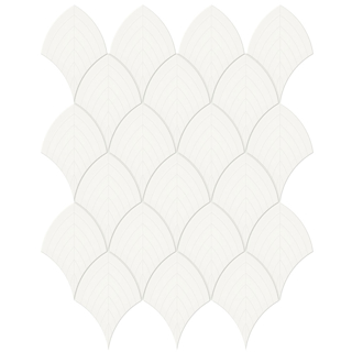 Picture of Anatolia Tile & Stone - Soho Scallop Mosaic Canvas White