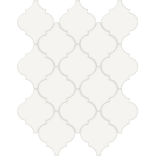 Picture of Anatolia Tile & Stone - Soho Beveled Arabesque Mosaic Canvas White