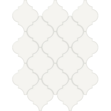 Picture of Anatolia Tile & Stone - Soho Beveled Arabesque Mosaic Canvas White