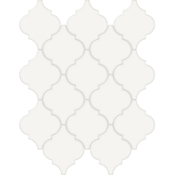 Picture of Anatolia Tile & Stone - Soho Beveled Arabesque Mosaic Canvas White