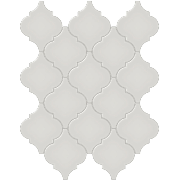 Picture of Anatolia Tile & Stone - Soho Beveled Arabesque Mosaic Halo Grey