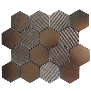 Picture of SOHO Studio Corp - Art Lava Hexagon Textured Metallic Mix Bronze