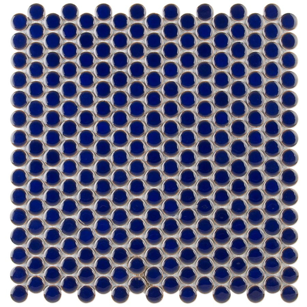 Picture of SOHO Studio Corp - Simple Mosaic Rimmed Penny Rounds Cobalt