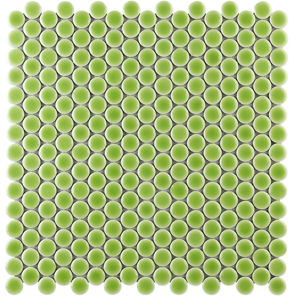 Picture of SOHO Studio Corp - Simple Mosaic Rimmed Penny Rounds Key Lime