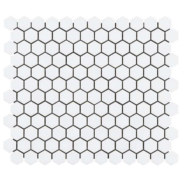 Picture of SOHO Studio Corp-Simple Mosaic Solid Hexagon White / Polished