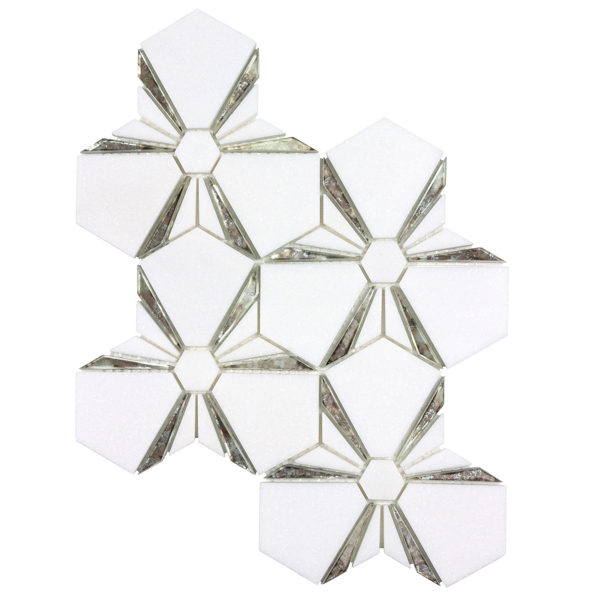 Picture of Anthology Tile-Dazzle Kaleidoscope Mosaic Kaleidoscope Silver