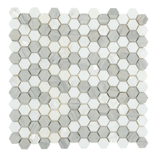 Picture of Anthology Tile-D-Lux Pearl Hexette Mosaic Hexette Pearl Mix
