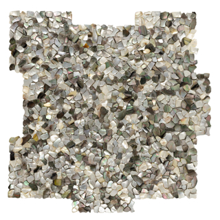 Picture of Anthology Tile-D-Lux Pearl Mixed Mosaic Smokey Pearl Slivers