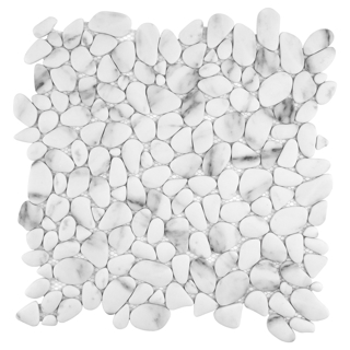 Picture of Anthology Tile-Fabrique and Nature Pebble Mosaic Carrara Pebble