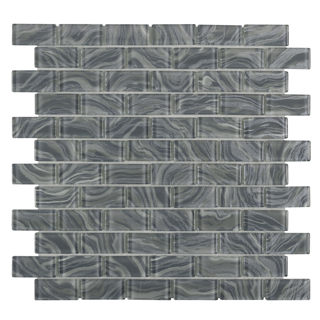Picture of Anthology Tile-Oceanique 1 x 2 Mosaic High Tide Grey