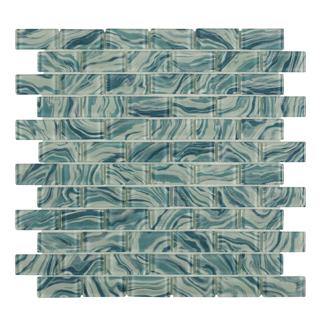 Picture of Anthology Tile-Oceanique 1 x 2 Mosaic High Tide Turquoise