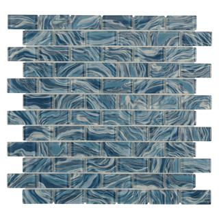 Picture of Anthology Tile-Oceanique 1 x 2 Mosaic High Tide Teal