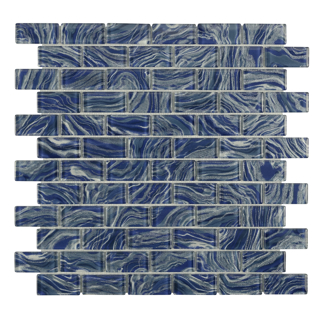 Picture of Anthology Tile-Oceanique 1 x 2 Mosaic High Tide Navy