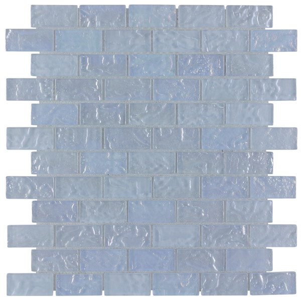 Picture of Anthology Tile-Splash 1 x 2 Brick Mosaic Glacial Seas
