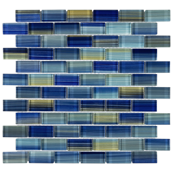 Picture of Anthology Tile-Splash 1 x 2 Brick Mosaic Neptune Seas