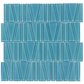Picture of Anthology Tile-Splash Mixed Mosaic Fringe Aqua Sea