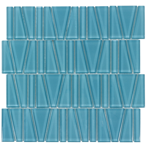 Picture of Anthology Tile-Splash Mixed Mosaic Fringe Aqua Sea