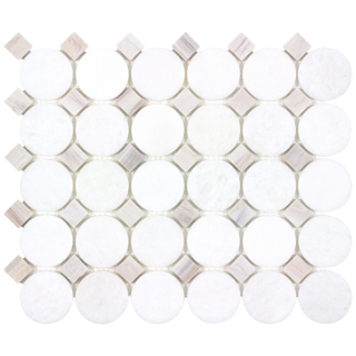 Picture of Anthology Tile-The Finish Line Buttons Mosaic Pale Beige Buttons