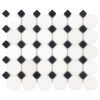 Picture of Anthology Tile-The Finish Line Buttons Mosaic Sable Black Buttons