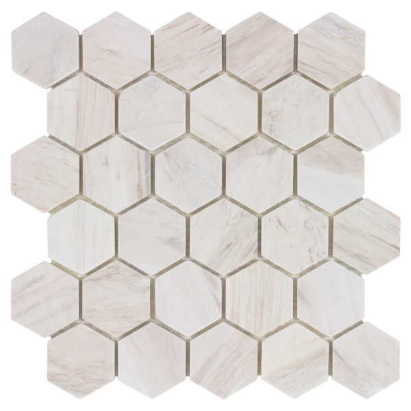Picture of Anthology Tile-The Finish Line Hive Mosaic Hive Pale Beige