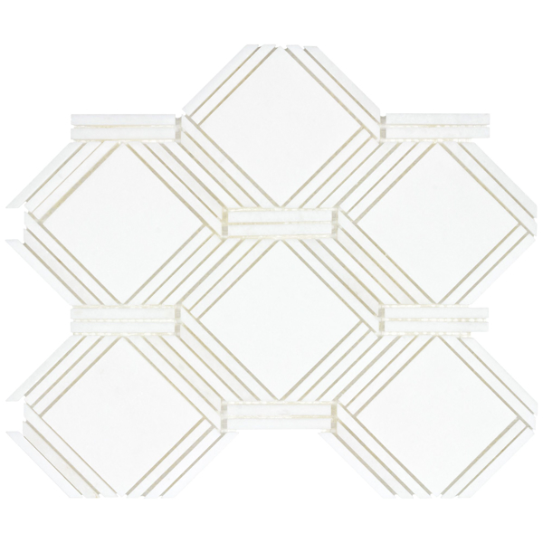 Picture of Anthology Tile-The Finish Line Regal Mosaic Regal Regency White