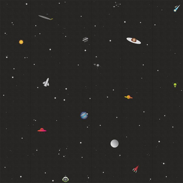 Picture of Perfection Floor Tile-Spaces Kids Outer Space