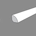 Picture of Aladdin Commercial AVQND Quarter Round White Biscotti