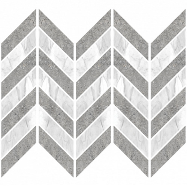 Picture of Eleganza Tiles - Marmo Vicentina Chevron Mosaic Mix