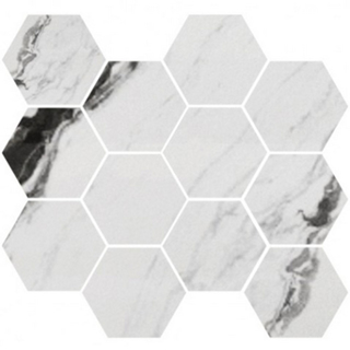 Picture of Eleganza Tiles - Panda Hex Mosaic Wave Matte