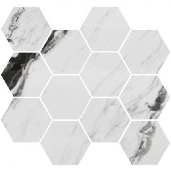 Picture of Eleganza Tiles - Panda Hex Mosaic Wave Matte
