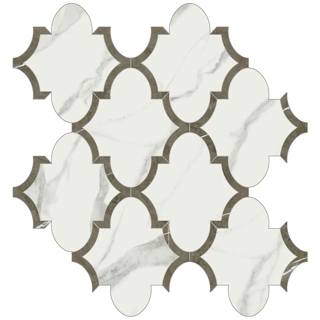 Picture of Anatolia Tile & Stone - Mayfair Mosaics Statuario Venato Arabesque