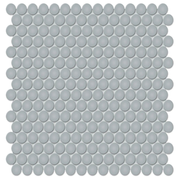 Picture of Anatolia Tile & Stone - Soho Penny Round Mosaic Cloud Blue Matte